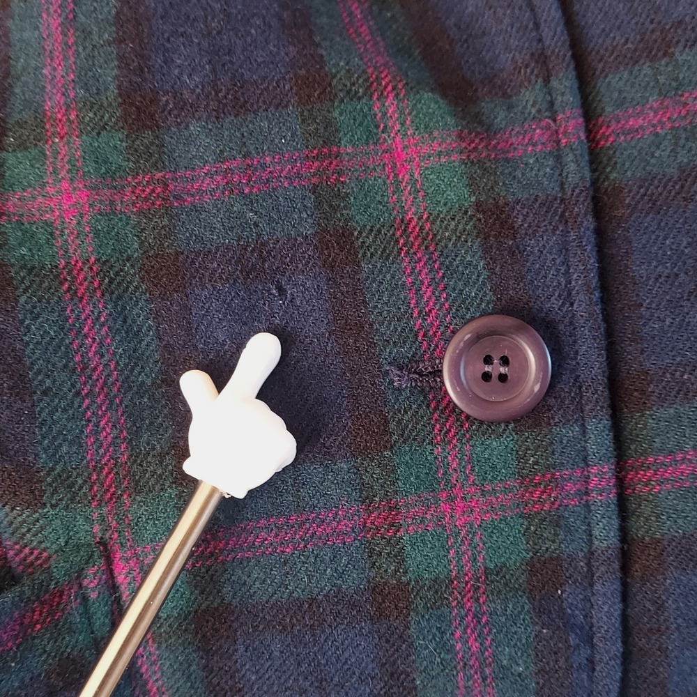Vintage Pendleton Wool Blazer Womens M Plaid Tartan Preppy Dark Academia USA - Picture 11 of 16